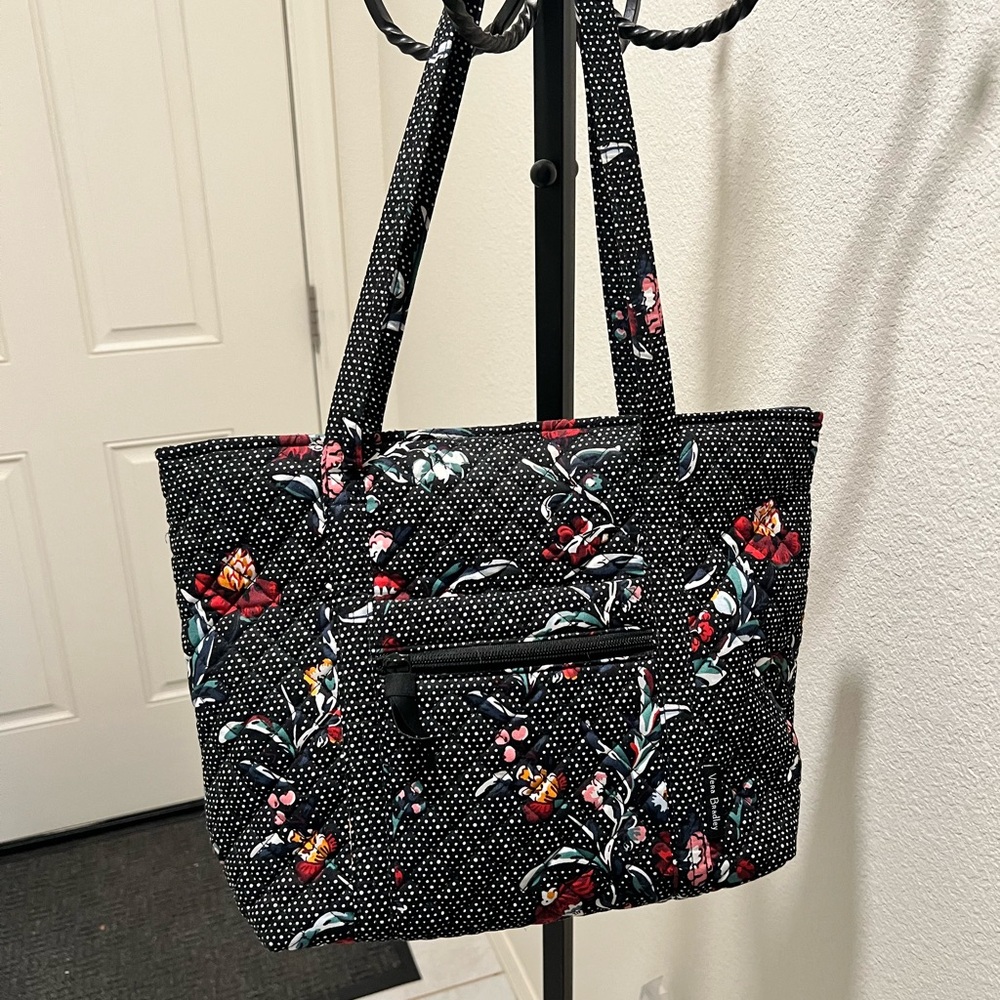 Vera Bradley Black Floral Tote - NWOT
